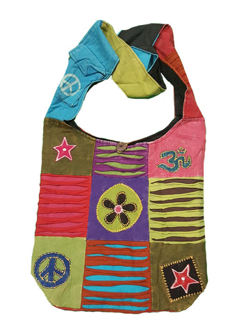 Multicoloured Hippy Cotton Shoulder Bag