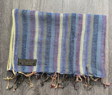 Hemp Scarf with Colourful stripes