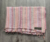 Hemp Scarf with Colourful stripes
