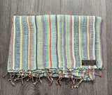Hemp Scarf with Colourful stripes