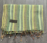 Hemp Scarf with Colourful stripes