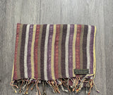 Hemp Scarf with Colourful stripes
