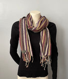 Hemp Scarf | Organic | Hand-loomed |Eco-friendly | Colourful stripes