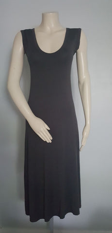 Sleeveless Maxi Plain Dress