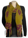 Handmade felt-chiffon scarf