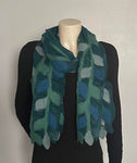 Handmade felt chiffon scarf