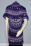 Hand Knit Crochet Cardigan Sweater