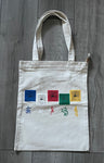 Tote Bag Prayer Flag, Tote bag printed with Prayer Flag, Canvas shoulder bag, Women's Tote bag made in Nepal, Tibetan Prayer Flag tote bag